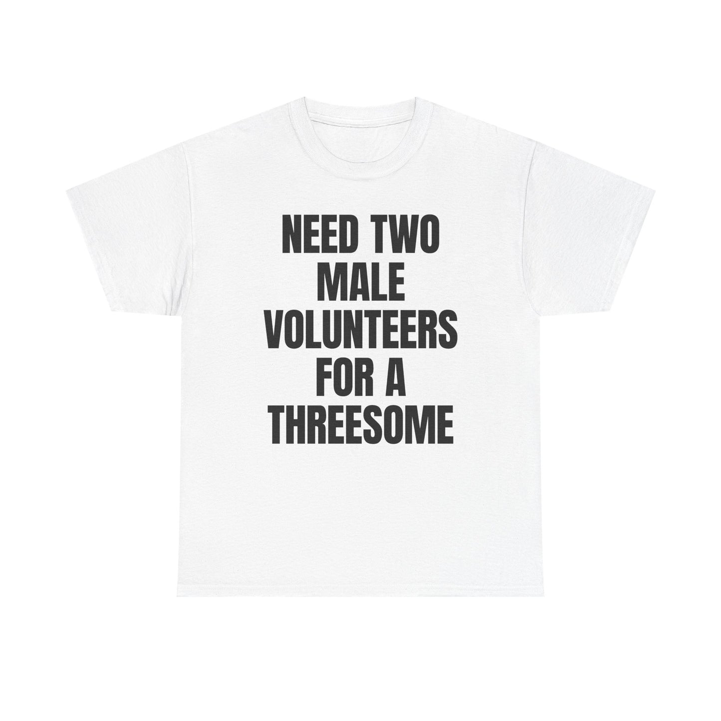 Need Two Male Volunteers For A Threesome T-Shirt