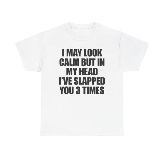 I May Look Calm But In My Head I've Slapped You 3 Times T-Shirt